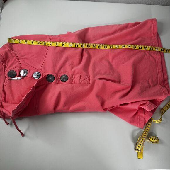 Lulu B Sweatshirt Womens Large Pink Button Popover Beachy Buttons Boxy - Picture 9 of 10